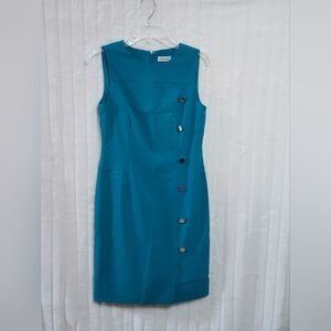 Calvin Klein Blue Sleeveless Sheath Dress